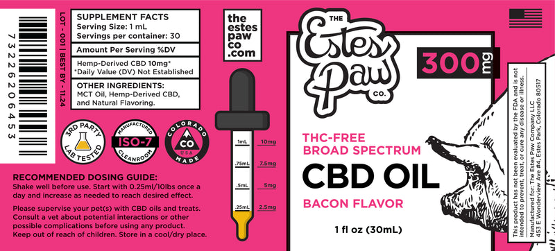 Load image into Gallery viewer, CBD OIL TINCTURE | BACON FLAVORED | 300MG
