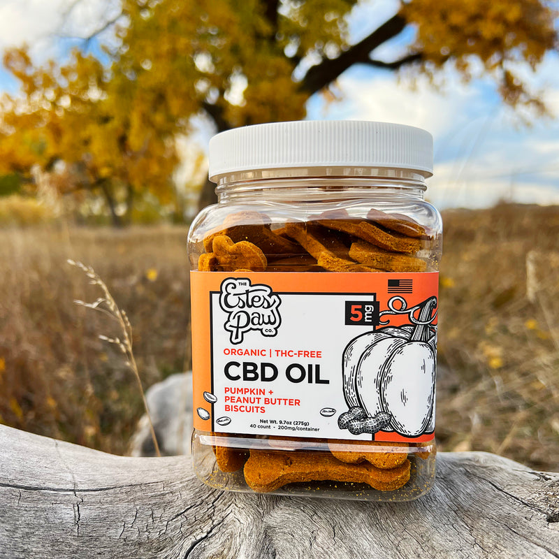 Load image into Gallery viewer, CBD Oil Biscuits | Pumpkin &amp; Peanut Butter Flavored | 40 Count | 5MG/Chew
